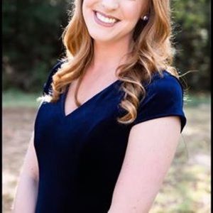 Floor length Navy velvet dress